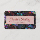 Brow Artist Opal Black QR Code Visitekaartje (Voorkant)