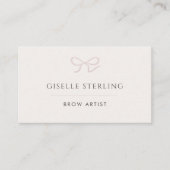 Brow Artist Pink Bow Visitekaartje (Voorkant)
