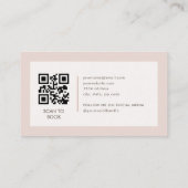 Brow Artist QR Code Blush Roze Visitekaartje (Achterkant)