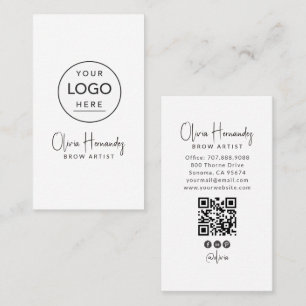 Brow Artist Ronde Logo QR Code Sociale Media Visitekaartje