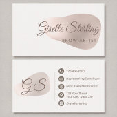 Brow Artist Roos Gold Foil Blush Beauty Abstract Visitekaartje