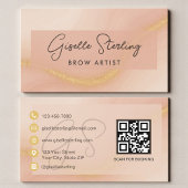 Brow Artist Watercolor QR Code Visitekaartje