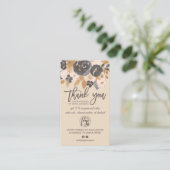Brow Blush Boho Florial Script logo Bestelling Bed Visitekaartje (Staand voorkant)