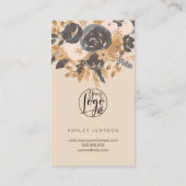 Brow Blush Boho Florial Script logo Bestelling Bed Visitekaartje (Achterkant)