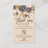 Brow Blush Boho Florial Script logo Bestelling Bed Visitekaartje (Voorkant)
