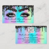 Brow Eyelash Extension QRCode Microbling Holograp Visitekaartje (Voorkant / Achterkant)
