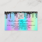 Brow Eyelash Extension QRCode Microbling Holograp Visitekaartje (Achterkant)