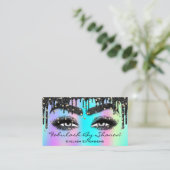 Brow Eyelash Extension QRCode Microbling Holograp Visitekaartje (Staand voorkant)