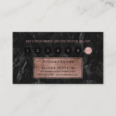 Brow game faux roos gold typografie marmering loya klantenkaartje (Achterkant)