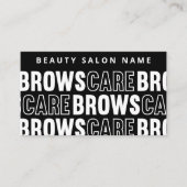 Brow Instruction Black Pattern Brows Aftercare PMU Visitekaartje (Voorkant)