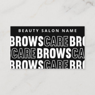 Brow Instruction Black Pattern Brows Aftercare PMU Visitekaartje