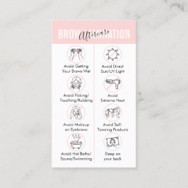 Brow Lamination Advocations Instructions Visitekaartje