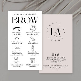 Brow Lamination Aftercare Modern Logo Cream Visitekaartje