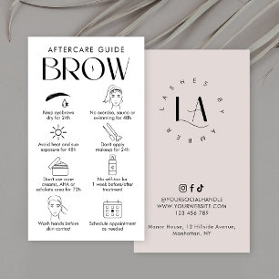 Brow Lamination Aftercare Modern Logo Cream Visitekaartje