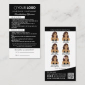 Brow Microblading Aftercare & Appointherinnering Visitekaartje (Voorkant / Achterkant)