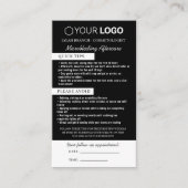 Brow Microblading Aftercare & Appointherinnering Visitekaartje (Voorkant)