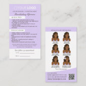 Brow Microblading Aftercare & Appointherinnering Visitekaartje (Voorkant / Achterkant)