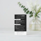 Brow Microblading Aftercare & Appointherinnering Visitekaartje (Staand voorkant)