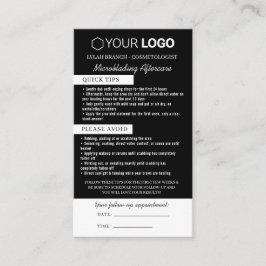 Brow Microblading Aftercare & Appointherinnering Visitekaartje