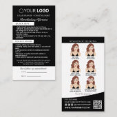 Brow Microblading Aftercare & Appointherinnering Visitekaartje (Voorkant / Achterkant)