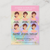 Brow Microblading Aftercare & Appointmarmer B Visitekaartje (Achterkant)