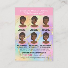 Brow Microblading Aftercare & Appointmarmer Visitekaartje