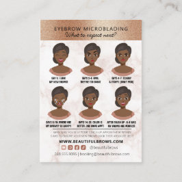 Brow Microblading Aftercare & Appointmarmer Visitekaartje