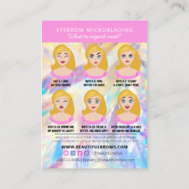 Brow Microblading Aftercare Crystal Holographic Bu Visitekaartje