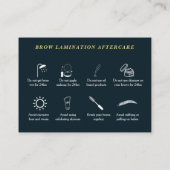 Brow na Care Esthetician Gouden Details Visitekaartje (Achterkant)