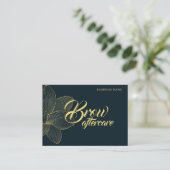 Brow na Care Esthetician Gouden Details Visitekaartje (Staand voorkant)
