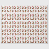 Brow Raccoon Verjaardagsviering Scene - Verjaardag Cadeaupapier (Vlak)