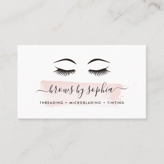 Brow-services van Waterverf Visitekaartje (Voorkant)