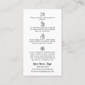 Brow Tint + Lamineren Nazorg Kaarten Visitekaartje (Achterkant)