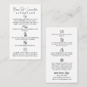 Brow Tint + Lamineren Nazorg Kaarten Visitekaartje (Voorkant / Achterkant)