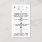 Brow Tint + Lamineren Nazorg Kaarten Visitekaartje (Voorkant)