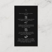 Brow Tint & Wax Aftercare Instructions Visitekaartje (Achterkant)
