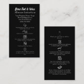 Brow Tint & Wax Aftercare Instructions Visitekaartje (Voorkant / Achterkant)