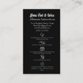 Brow Tint & Wax Aftercare Instructions Visitekaartje (Voorkant)