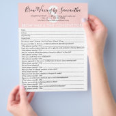 Brow Wax and Tint Customer Consent Waiver Form Flyer (Hand)