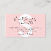 Brow Wax Tint Aftercare Instruction Visitekaartje (Voorkant)