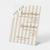 Brown 2 Signature Drinken Mocktail Cocktail Bar Reclamebord Met Voetstuk (Voorkant)