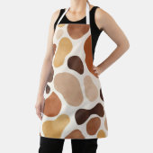 Brown Abstract Organic Shapes Print All-Over Print Schort (Insitu)