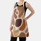 Brown Abstract Organic Shapes Print All-Over Print Schort (Insitu)