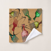 Brown Afro comb Bad Handdoek (Wasdoekje)