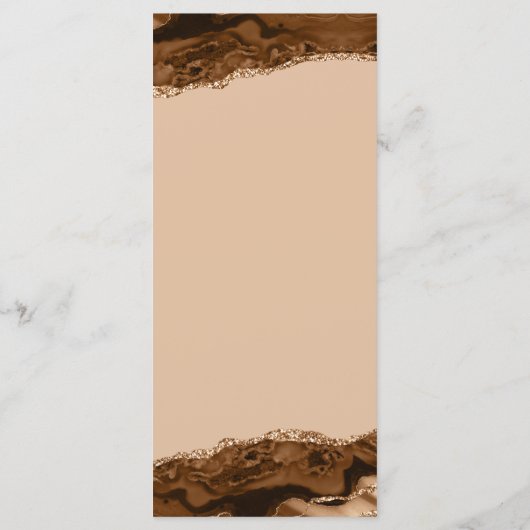 Brown Agaat Photo Menu Kaart (Achterkant)