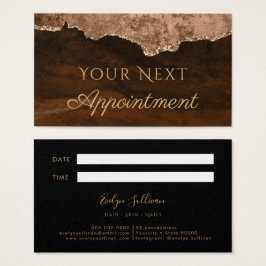 Brown Agate Appointment Card Visitekaartje