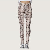 Brown Anaconda Snakeskin Leggings (Voorkant)
