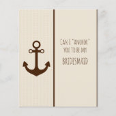 Brown Anchor zal je mijn Bridesmaid zijn (Voorkant)