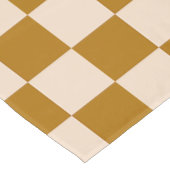 Brown and beige checkerboard pattern tafelkleed (Gekanteld)