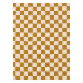 Brown and beige checkerboard pattern tafelkleed (Voorkant)